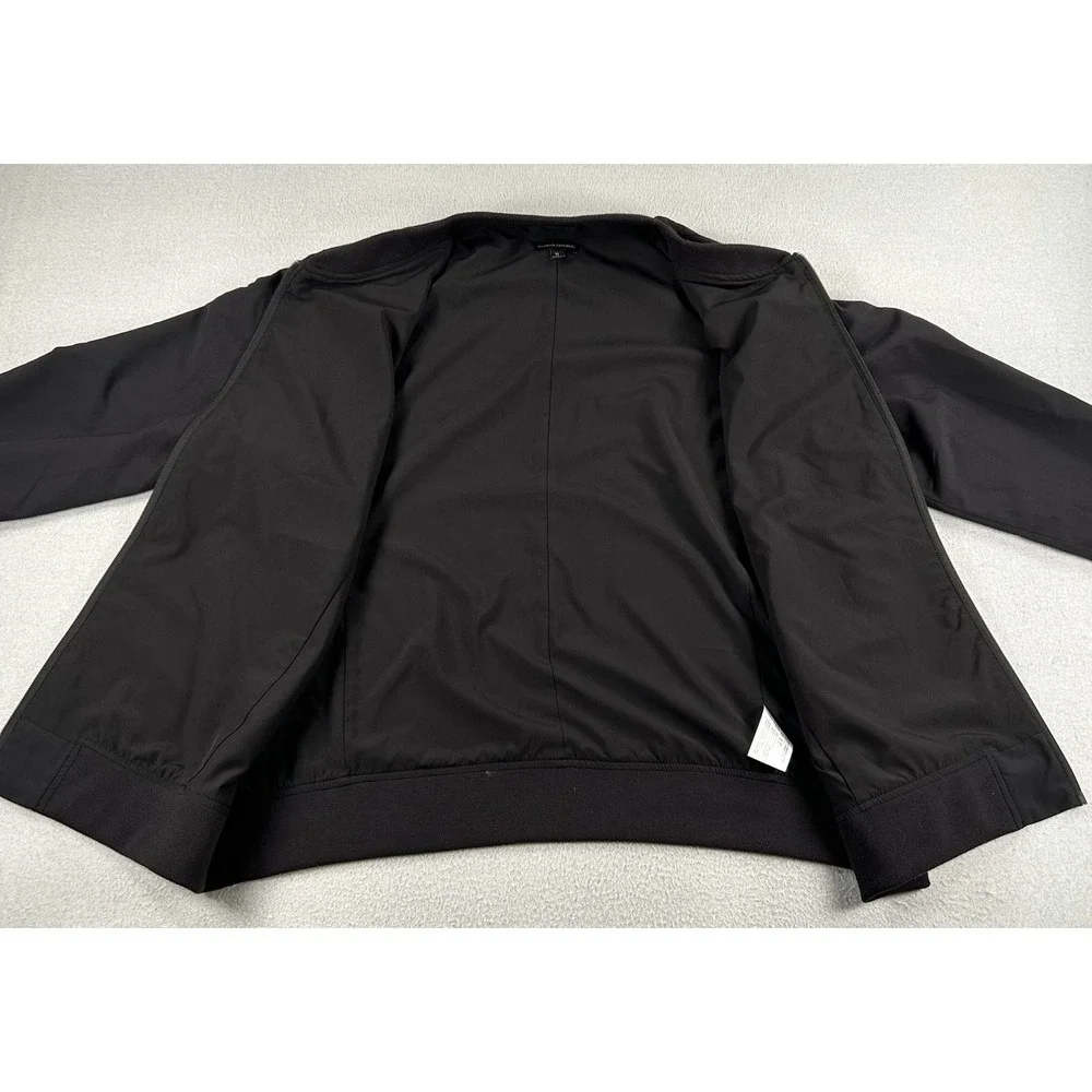 Banana Republic Mens Black Zip up Bomber Jacket XL Preppy Fall